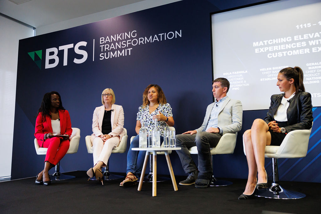 Speakers on a panel at Banking Transformation Summit